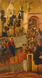 Maestà: Inntoget i Jerusalem, 1308-11